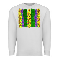Dove Grey mardi gras leopard brushstrokes Premium Sweatshirt - AdoDesignShop