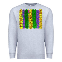 Heather Grey mardi gras leopard brushstrokes Premium Sweatshirt - AdoDesignShop