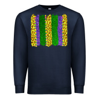 Mardi Gras Leopard Brushstrokes Premium Sweatshirt | Teevron