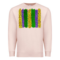 Pale Pink mardi gras leopard brushstrokes Premium Sweatshirt - AdoDesignShop
