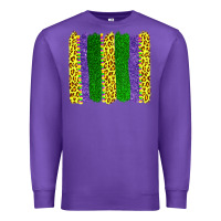 Purple mardi gras leopard brushstrokes Premium Sweatshirt - AdoDesignShop
