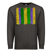 Smoke mardi gras leopard brushstrokes Premium Sweatshirt - AdoDesignShop