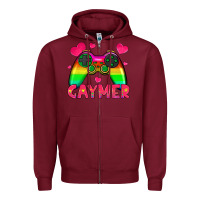 Burgundy gaymer Zipper Hoodie - HRA Design Shop
