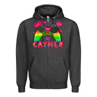 Charcoal Heather gaymer Zipper Hoodie - HRA Design Shop