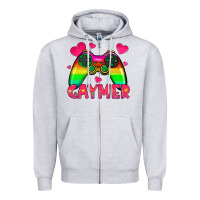 Heather Grey gaymer Zipper Hoodie - HRA Design Shop