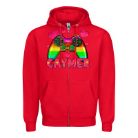Red gaymer Zipper Hoodie - HRA Design Shop