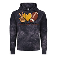 Cloud Black peace love football Vintage Hoodie - AdoDesignShop