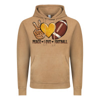 Peace Love Football Vintage Hoodie | Teevron