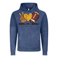 Vintage Denim peace love football Vintage Hoodie - AdoDesignShop