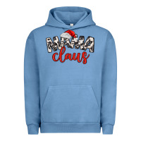 Pigment Pebble Blue Mama Claus Urban Hoodie - MaliasSmallBusiness