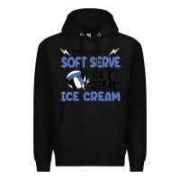 Black if you want a soft serve get some ice cream Premium Hoodie - MaliasSmallBusiness