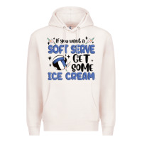 Pale Pink if you want a soft serve get some ice cream Premium Hoodie - MaliasSmallBusiness