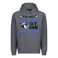 Rock if you want a soft serve get some ice cream Premium Hoodie - MaliasSmallBusiness