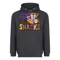 Smoke i'm just here for the snacks baseball purple and g Heavyweight Hoodie - Jasminsmagicworld