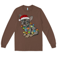 Chestnut christmas french bulldog Long Sleeve Tee - RanaPortraitStore