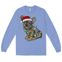 Colony Blue christmas french bulldog Long Sleeve Tee - RanaPortraitStore