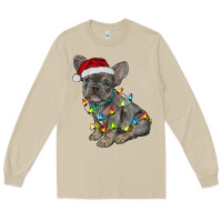 Mushroom christmas french bulldog Long Sleeve Tee - RanaPortraitStore