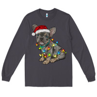 Smoke christmas french bulldog Long Sleeve Tee - RanaPortraitStore