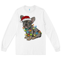 White christmas french bulldog Long Sleeve Tee - RanaPortraitStore