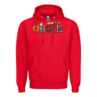 Red obgyn Zipper Hoodie - CowhideDigitalArt