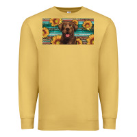 Antique Gold western chocolate labrador license plate Premium Sweatshirt - Artiststas
