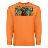 Carrot western chocolate labrador license plate Premium Sweatshirt - Artiststas
