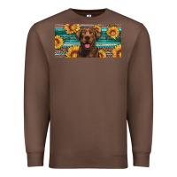 Chestnut western chocolate labrador license plate Premium Sweatshirt - Artiststas