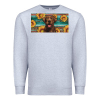 Heather Grey western chocolate labrador license plate Premium Sweatshirt - Artiststas