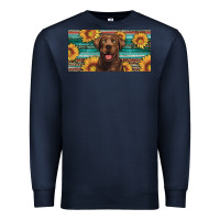 Navy western chocolate labrador license plate Premium Sweatshirt - Artiststas