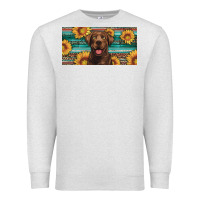 Oatmeal Heather western chocolate labrador license plate Premium Sweatshirt - Artiststas