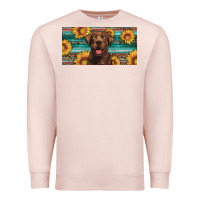 Pale Pink western chocolate labrador license plate Premium Sweatshirt - Artiststas