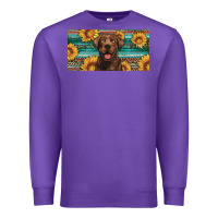 Purple western chocolate labrador license plate Premium Sweatshirt - Artiststas