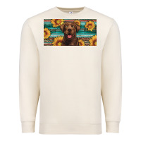 Sandshell western chocolate labrador license plate Premium Sweatshirt - Artiststas