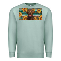 Seafoam western chocolate labrador license plate Premium Sweatshirt - Artiststas