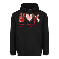 Black peace love cure head and neck cancer Heavyweight Hoodie - Jasminsmagicworld
