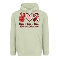 Matcha peace love cure head and neck cancer Heavyweight Hoodie - Jasminsmagicworld