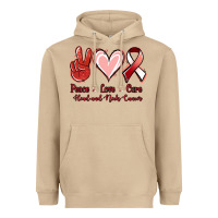Mushroom peace love cure head and neck cancer Heavyweight Hoodie - Jasminsmagicworld