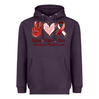 Plum peace love cure head and neck cancer Heavyweight Hoodie - Jasminsmagicworld