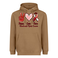 Toasted Coconut peace love cure head and neck cancer Heavyweight Hoodie - Jasminsmagicworld