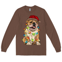 Chestnut christmas bulldog Long Sleeve Tee - RanaPortraitStore