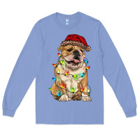 Colony Blue christmas bulldog Long Sleeve Tee - RanaPortraitStore