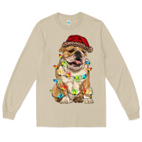 Mushroom christmas bulldog Long Sleeve Tee - RanaPortraitStore