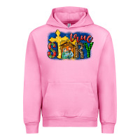 Fuchsia Pink True Story Holy Family Urban Hoodie - MaliasSmallBusiness