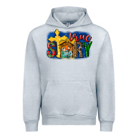 Heather Grey True Story Holy Family Urban Hoodie - MaliasSmallBusiness