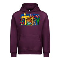Mauve Wine True Story Holy Family Urban Hoodie - MaliasSmallBusiness
