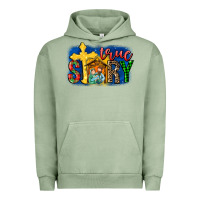 Pigment Oil Green True Story Holy Family Urban Hoodie - MaliasSmallBusiness
