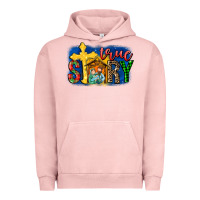 Pigment Salmon True Story Holy Family Urban Hoodie - MaliasSmallBusiness