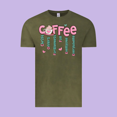 Vintage Tee coffee and christ