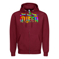 Burgundy queer Zipper Hoodie - HRA Design Shop