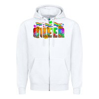 White queer Zipper Hoodie - HRA Design Shop